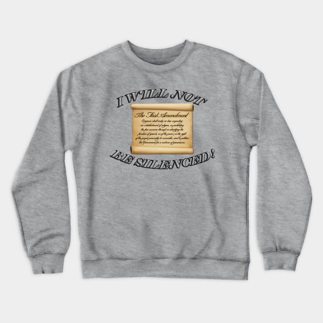 Free Speech Is For All Crewneck Sweatshirt by Politics and Puppies